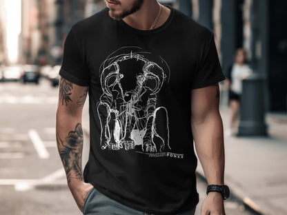 Playera. Boceto "Visión 4. Cotempla joven pastor, contempla a tu dios, el es El Minotauro"