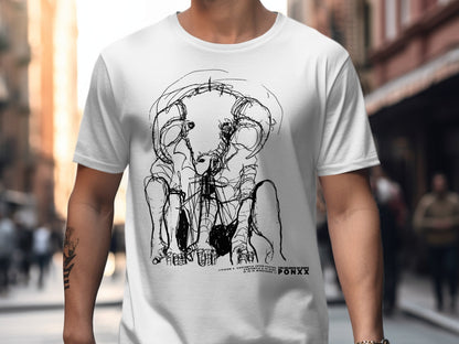 Playera. Boceto "Visión 4. Cotempla joven pastor, contempla a tu dios, el es El Minotauro"